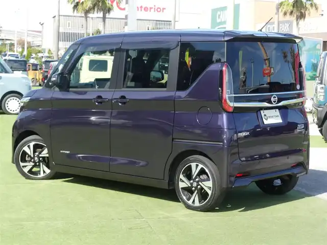 日産 ルークス ハイウェイスター Gターボ 千葉県 2021(令3)年 6.4万km アメジストパープル 165/55R15/エマージェンシーブレーキ/左パワースライドドア/右イージークローザードア/純正SDナビ/地デジTV/【DVD/CD再生機能】/アラウンドビューモニター/ドライブレコーダー（前後撮影）【DH5-D】/ステアリングスイッチ/ETC/LEDヘッドライト/LEDフォグライト/ウインカーミラー/コーナーセンサー/純正15インチアルミホイル/インテリジェントキー