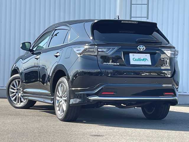 トヨタ ハリアー プレミアム アドバンスドP 愛媛県 2014(平26)年 8.6万km ブラック サンルーフ/全方位カメラ/JBL純正ナビ/モデリスタエアロ/（フロント・サイド・リア）/オートハイビーム/衝突軽減システム/ビルトインETC/ドライブレコーダー前後/ハーフレザー/オートLED/パワーシート（運転席のみ）/電動リアゲート/コーナーセンサー前後/レーンキープアシスト/横滑り防止装置/純正18AW/フォグランプ/Bluetooth/純正フロアマット