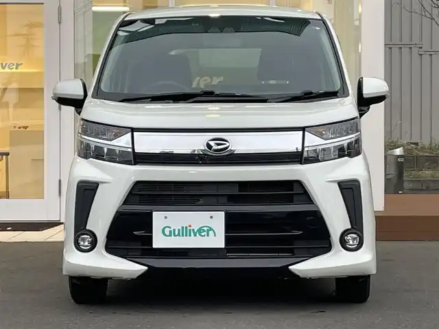 ダイハツ ムーヴ カスタム X LTD SAⅢ 道央・札幌 2018(平30)年 6.1万km パールホワイトⅢ ・４WD/・衝突軽減ブレーキ/・コーナーセンサー/・レーンキープアシスト/・社外オーディオ/　CD＆AUX＆ラジオ/・アイドリングストップ/・オートエアコン/・オートライト/・オートリトラミラー/・シートヒーター/・プッシュスタート/・スマートキー/・純正AW＆夏タイヤ積込/・社外フロアマット/・ドアバイザー/・LEDヘッドライト/・ウィンカーミラー/・フォグライト/・スペアキー×１