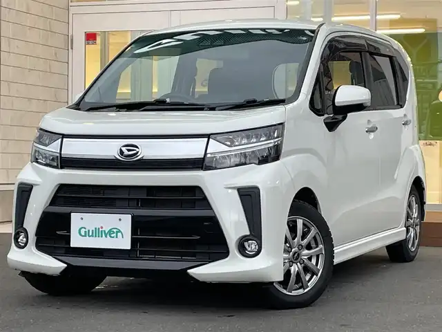 ダイハツ ムーヴ カスタム X LTD SAⅢ 道央・札幌 2018(平30)年 6.1万km パールホワイトⅢ ・４WD/・衝突軽減ブレーキ/・コーナーセンサー/・レーンキープアシスト/・社外オーディオ/　CD＆AUX＆ラジオ/・アイドリングストップ/・オートエアコン/・オートライト/・オートリトラミラー/・シートヒーター/・プッシュスタート/・スマートキー/・純正AW＆夏タイヤ積込/・社外フロアマット/・ドアバイザー/・LEDヘッドライト/・ウィンカーミラー/・フォグライト/・スペアキー×１