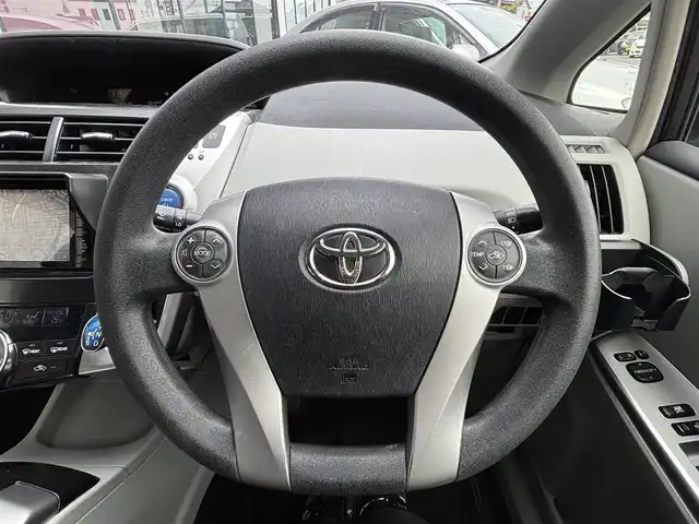 トヨタ プリウス α S 宮城県 2014(平26)年 18万km ホワイトパールクリスタルシャイン 登録時走行距離179218km/フロントワイパーデアイサー（寒冷地仕様）/バックカメラ/オートライト/ヘッドライトレベライザー/ウインカーミラー/電格ミラー/ドアバイザー/ＨＤＭＩ/CD/DVD/ＡＭ／ＦＭ/プッシュスタート/スマートキー