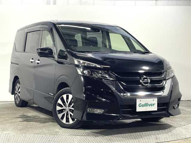 日産 セレナ ハイウェイスターVセレクションⅡ 大阪府 2018(平30)年 7万km ダイヤモンドブラック 純正9インチナビ/フルセグTV/CD/DVD/AM/FM/Bluetooth接続/アラウンドビューモニター/プッシュスタート/インテリジェントキー/ETC/両側パワースライドドア/コーナーセンサー/パーキングアシスト/LEDヘッドランプ/オートライト/クルーズコントロール/衝突軽減/アイドリングストップ/純正16インチAW/取扱説明書/保証書