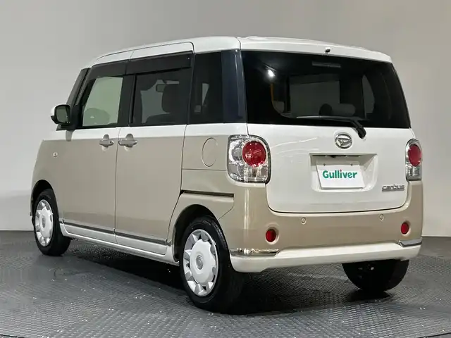 ダイハツ ムーヴ キャンバス G メイクアップ VS SAⅢ 愛媛県 2022(令4)年 1.5万km パールホワイトⅢ/ナチュラルベージュマイカメタリック 2トーン ・ナビ（フルセグＴＶ・ＢＴ・ＣＤ・ＤＶＤ・ＦＭ・ＡＭ・ＵＳＢ）/・全方位カメラ　/・前後ドラレコ　/・衝突軽減ブレーキ　/・Ｄ席シートヒーター/・両側電動ドア　/・オートマチックハイビーム　/・スペアキー
