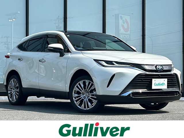 トヨタ ハリアー ハイブリッド Z レザーパッケージ 山形県 2020(令2)年 3.5万km ホワイトパールクリスタルシャイン 調光パノラマルーフ/JBLプレミアムサウンドシステム/純正１２．３インチディスプレイオーディオ/Bluetooth/パノラミックビューモニター/追従型クルーズコントロール/デジタルインナーミラー/オートハイビーム/LEDヘッドライト/ビルトインETC２．０/前席シートヒーター/ステアリングヒーター/前席エアシート/前席パワーシート/パワーバックドア/オートブレーキホールド/ブラインドスポットモニター/衝突軽減ブレーキシステム/車線逸脱防止システム/横滑り防止装置/踏み間違い防止装置/純正ドライブレコーダー/純正AW/コーナーセンサー/純正フロアマット/ステアリングスイッチ/ウィンカーミラー/プッシュスタート
