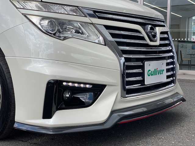 日産 エルグランド 250ハイウェイスターS 青森県 2016(平28)年 6.7万km ブリリアントホワイトパール AIS検査4.5点内装B/nismoエアロ(フロント/サイド/リヤアンダー/リヤサイド)/nismoスポーツマフラー/nismoフロアマット/後席モニター/ハーフレザーシート/社外ナビ(BT/フルセグ/DVD/BD/CD/ラジオ)/バックカメラ/両側パワースライドドア/クルーズコントロール/LEDヘッドライト/LEDフォグライト/オートライト/前後ドライブレコーダー/ETC/新車時保証書/スペアキー