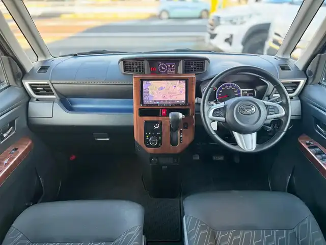 ダイハツ トール カスタムG ターボ SAⅡ 滋賀県 2017(平29)年 13.1万km レーザーブルークリスタルシャイン ワンオーナー/アルパイン9インチフルセグナビ/　フルセグ Bluetooth CD DVD SD/パノラマモニター/ドライブレコーダー/ETC/両側パワースライドドア/スマートアシストII/衝突警報機能（対 車両）/衝突警報機能（対　歩行者）/衝突回避支援ブレーキ/誤発進抑制制御機能/後方誤発進抑制制御機能/車線逸脱警報/先行車発進お知らせ機能/コーナーセンサー/両側パワースライドドア/スマートキー×2/プッシュスタート/純正15インチAW/純正フロアマット/純正ドアバイザー/