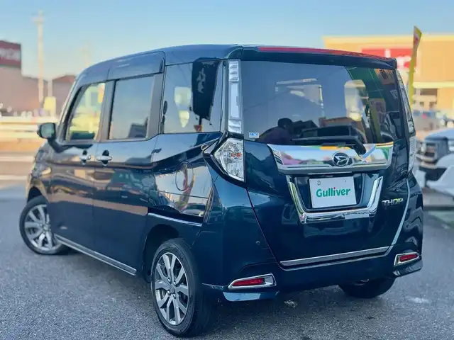 ダイハツ トール カスタムG ターボ SAⅡ 滋賀県 2017(平29)年 13.1万km レーザーブルークリスタルシャイン ワンオーナー/アルパイン9インチフルセグナビ/　フルセグ Bluetooth CD DVD SD/パノラマモニター/ドライブレコーダー/ETC/両側パワースライドドア/スマートアシストII/衝突警報機能（対 車両）/衝突警報機能（対　歩行者）/衝突回避支援ブレーキ/誤発進抑制制御機能/後方誤発進抑制制御機能/車線逸脱警報/先行車発進お知らせ機能/コーナーセンサー/両側パワースライドドア/スマートキー×2/プッシュスタート/純正15インチAW/純正フロアマット/純正ドアバイザー/