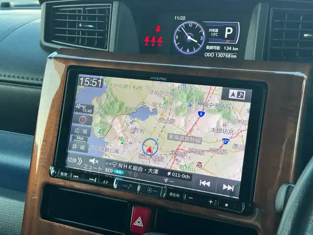 ダイハツ トール カスタムG ターボ SAⅡ 滋賀県 2017(平29)年 13.1万km レーザーブルークリスタルシャイン ワンオーナー/アルパイン9インチフルセグナビ/　フルセグ Bluetooth CD DVD SD/パノラマモニター/ドライブレコーダー/ETC/両側パワースライドドア/スマートアシストII/衝突警報機能（対 車両）/衝突警報機能（対　歩行者）/衝突回避支援ブレーキ/誤発進抑制制御機能/後方誤発進抑制制御機能/車線逸脱警報/先行車発進お知らせ機能/コーナーセンサー/両側パワースライドドア/スマートキー×2/プッシュスタート/純正15インチAW/純正フロアマット/純正ドアバイザー/