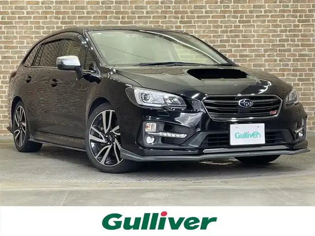 スバル レヴォーグ 1．6STIスポーツアイサイト 岩手県 2017(平29)年 8.7万km 黒 10.1インチフリップダウンモニター（TMX-RM3205)/アイサイト/衝突軽減装置/車線逸脱警報/レーダークルーズコントロール/ブラインドスポットモニター/純正ナビ（AVIC-RZ900)/【AM/FM/CD/DVD/BTAudio/フルセグ/iPod/SD】/バックカメラ/サイドカメラ/前方ドライブレコーダー/前席シートヒーター/前席パワーシート/4WD/LEDヘッドライト/オートライト