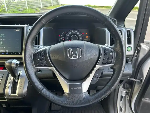 ホンダ ステップワゴン スパーダ Z 静岡県 2014(平26)年 12.2万km スーパープラチナメタリック HDDナビ/フルセグテレビ/バックカメラ/CD/DVD/Bluetooth接続/3列シート/フルフラットシート/パドルシフト/クルーズコントロール/オートエアコン/オートライト/フォグランプ/社外アルミホイール/両側パワースライドドア/前後ドライブレコーダー