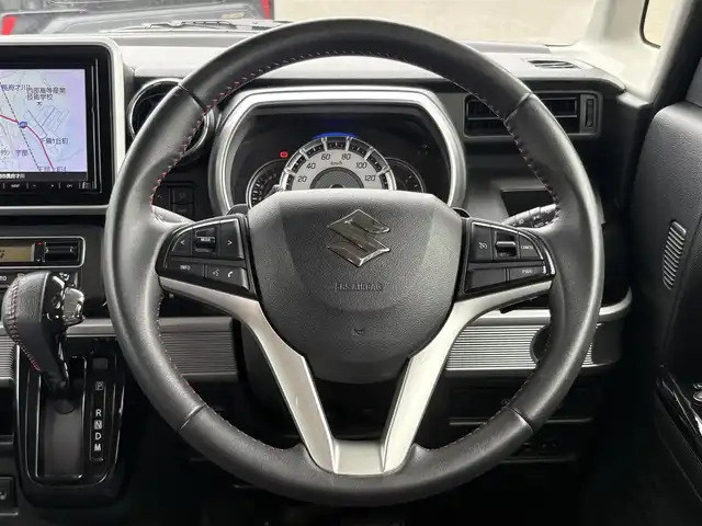 スズキ スペーシア カスタム HYBRID XS ターボ 山口県 2018(平30)年 13.2万km ピュアホワイトP ワンオーナー/両側パワースライドドア/8型SDナビ フルセグTV CD DVD BT SD/全周囲カメラ/クルーズコントロール/バックソナー/ハーフレザーシート/シートヒーター/サーキュレーター/ナビ連動ドラレコ/ビルトインETC/衝突被害軽減ブレーキ/レーンアシスト/オートマチックハイビーム/LEDオートヘッドライト/フォグライト /サーキュレーター/スマートキー 2個/ステアリングリモコン/パドルシフト/ヘッドアップディスプレイ/W サイド カーテン エアバッグ/保証書 取説 ナビ取説