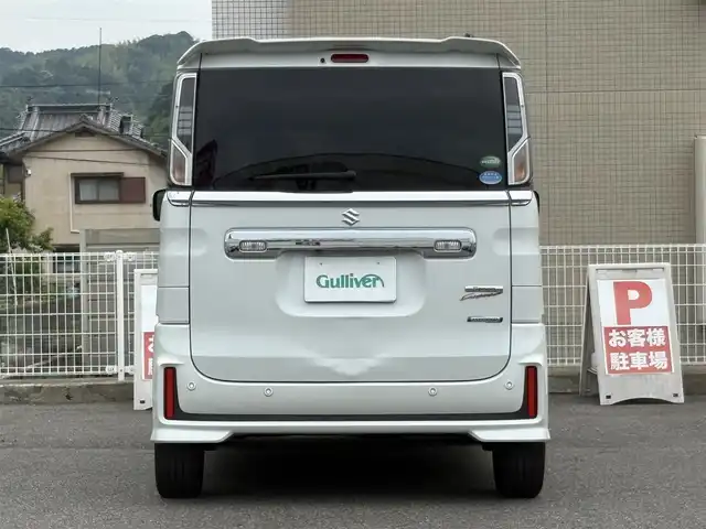 スズキ スペーシア カスタム HYBRID XS ターボ 山口県 2018(平30)年 13.2万km ピュアホワイトP ワンオーナー/両側パワースライドドア/8型SDナビ フルセグTV CD DVD BT SD/全周囲カメラ/クルーズコントロール/バックソナー/ハーフレザーシート/シートヒーター/サーキュレーター/ナビ連動ドラレコ/ビルトインETC/衝突被害軽減ブレーキ/レーンアシスト/オートマチックハイビーム/LEDオートヘッドライト/フォグライト /サーキュレーター/スマートキー 2個/ステアリングリモコン/パドルシフト/ヘッドアップディスプレイ/W サイド カーテン エアバッグ/保証書 取説 ナビ取説