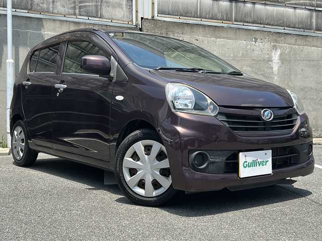 ダイハツ ミラ イース L 愛知県 2015(平27)年 4.8万km プラムブラウンクリスタルマイカ 社外メモリナビ/ワンセグTV・CD/キーレス/ETC/アイドリングストップ/ハロゲンヘッドライト/純正ドアバイザー/フロアマット/点検整備記録簿（H28/R6)/保証書/取扱説明書