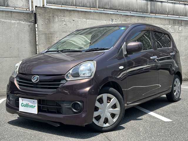 ダイハツ ミラ イース L 愛知県 2015(平27)年 4.8万km プラムブラウンクリスタルマイカ 社外メモリナビ/ワンセグTV・CD/キーレス/ETC/アイドリングストップ/ハロゲンヘッドライト/純正ドアバイザー/フロアマット/点検整備記録簿（H28/R6)/保証書/取扱説明書