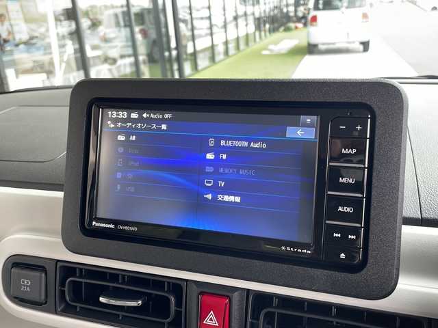 ダイハツ ムーヴ キャンバス ストライプス G 愛知県 2022(令4)年 1.4万km シャイニングホワイトパール/サンドベージュメタリック 衝突被害軽減ブレーキ/7インチSD（ナビあり）/全方位カメラ/両側パワースライドドア/シートヒーター/フルセグTV/CD DVD/Bluetooth/バックカメラ/コーナーセンサー/LEDヘッドライト/オートマチックハイビーム/ステアリングスイッチ/スマートキー/プッシュスタート