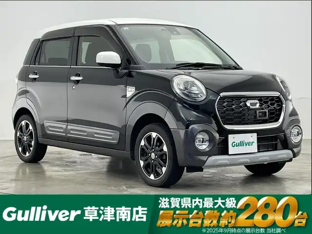 ダイハツ キャスト アクティバ G ターボ SAⅡ 滋賀県 2015(平27)年 6.4万km ブラックマイカメタリック 社外7インチナビ/【CD/DVD/USB/ワンセグTV】/リアソナー/LEDヘッドライト/オートライト/前後ドライブレコーダー/純正15インチAW/フロアマット/ドアバイザー/プッシュスタート/スマートキー/ステアリングリモコン
