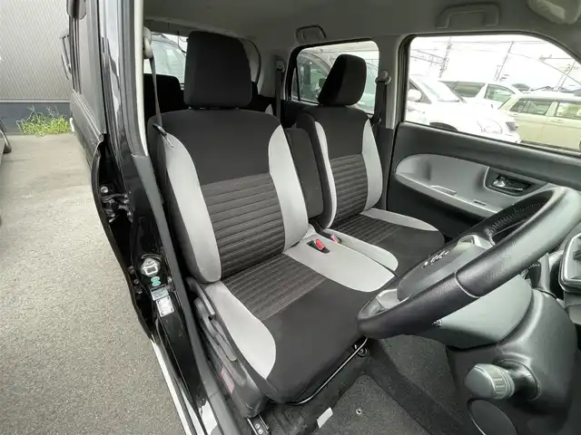 ダイハツ キャスト アクティバ G ターボ SAⅡ 滋賀県 2015(平27)年 6.4万km ブラックマイカメタリック 社外7インチナビ/【CD/DVD/USB/ワンセグTV】/リアソナー/LEDヘッドライト/オートライト/前後ドライブレコーダー/純正15インチAW/フロアマット/ドアバイザー/プッシュスタート/スマートキー/ステアリングリモコン