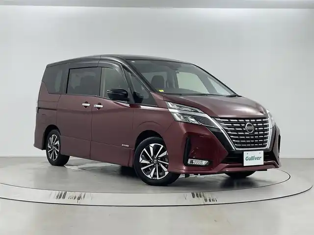 日産 セレナ ハイウェイスター V 埼玉県 2020(令2)年 3万km マルーンレッド 2トーン 純正ナビ/(Bluetooth/USB/ipod/CD/DVD/AM/FM)/地デジフルセグ/前後ドライブレコーダー/ETC/プロパイロット/ブラインドスポットモニター/衝突軽減ブレーキ/クリアランスソナー/標識認識機能/電子パーキングシステム/オートブレーキホールド/ロールサンシェード/ウィンカーミラー/フロントフォグランプ/プッシュスタート/ステアリングリモコン/純正フロアマット/純正ドアバイザー/純正16インチアルミホイール