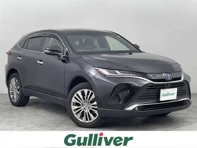 トヨタ ハリアー ハイブリッド Z 道央・札幌 2021(令3)年 4.1万km プレシャスブラックパール ・４WD/・寒冷地仕様/・純正メモリーナビゲーション/　BT/USB/フルセグ/AUX/Miracast/・パノラミックビューモニター/・JBLプレミアムサウンド/・パワーバックドア/・純正ビルトインETC/・前席パワーシート/・ハーフレザーシート/・デジタルインナーミラー/・プリクラッシュセーフティ/・ブラインドスポットモニター/・リアクロストラフィックアラート/・パーキングサポートブレーキ/・ロードサインアシスト/・オートブレーキホールド/・レーダークルーズコントロール/・前後コーナーセンサー/・レーンキープアシスト/・横滑り防止装置/・先行車発進通知/・MTモード付AT/・LEDヘッドライト/・フロントフォグライト/・オートライト/・オートマチックハイビーム/・純正フロアマット/・純正AW19インチ/・スマートキー/・プッシュスタート/・保証書付き/・取説付き