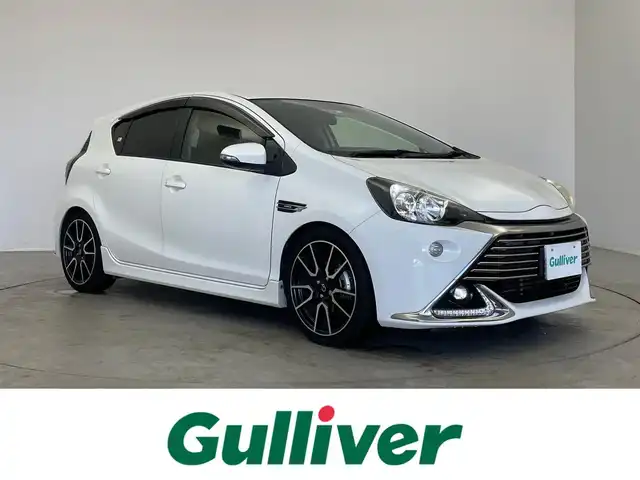 トヨタ アクア G G’s 埼玉県 2015(平27)年 3.9万km ライムホワイトパールクリスタルシャイン 純正ナビ　バックカメラ　ビルトインＥＴＣ　ドライブレコーダー　クルーズコントロール　ハーフレザー　ステアリングスイッチ　純正アルミホイール　スマートキー　オートライト　ＬＥＤヘッドライト　地デジＴＶ