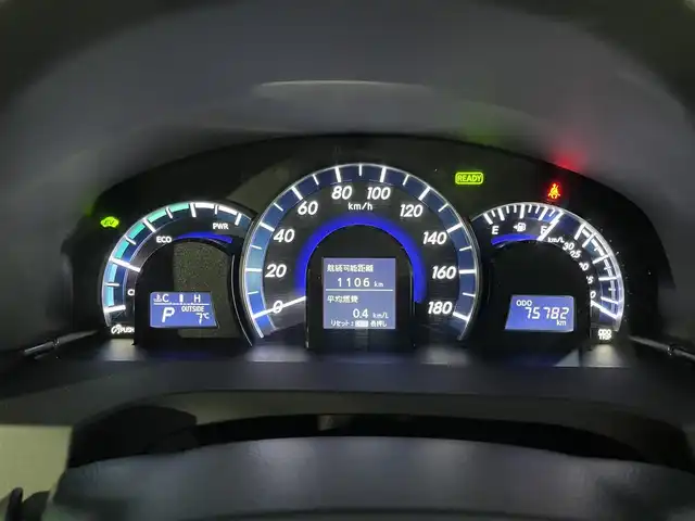 トヨタ カムリ ハイブリット レザーパッケージ 青森県 2012(平24)年 7.6万km グレーメタリック ワンオーナー/純正ナビゲーション/【CD/DVD/SD/Bluetooth/TV】/バックカメラ/ビルトインETC/寒冷地仕様/クルーズコントロール/運転席電動シート/HIDオートライト/フォグランプ/純正フロアマット/純正ドアバイザー/積込スタッドレスタイヤ社外１７インチ/社外レーダー/社外エンジンスターター/スペアキー1本/保証書/取扱説明書