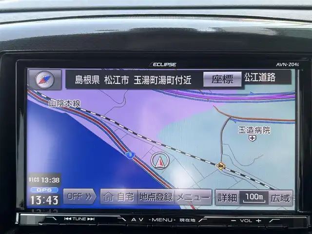 スズキ ワゴンＲ スティングレー X 島根県 2014(平26)年 7.7万km クリスタルホワイトP 社外ナビ [AVN-Z04i]/(BT/FM/AM)/バックカメラ /地デジ /衝突被害軽減システム /アイドリングストップ /運転席シートヒーター /革巻きステアリング /ETC /純正14インチAW /オートライト /フォグライト /スペアキー /保証書 /取扱説明書