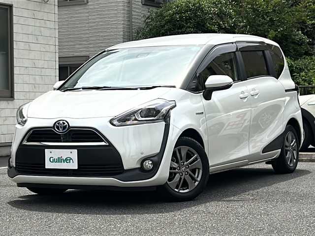 トヨタ シエンタ ハイブリッド G 埼玉県 2015(平27)年 8.9万km ホワイトパールクリスタルシャイン 登録時８９０６８ｋｍ/純正SDナビ/CD/DVD/Bluetooth/フルセグ/バックカメラ/純正ビルトインETC/トヨタセーフティーセンス/横滑り防止装置/衝突軽減システム/車両接近通報システム/盗難防止装置/レーンキープアシスト/コーナーセンサー/両側パワースライドドア/プッシュスタート/スマートキー×２/ウィンカー付き電動格納ミラー/LEDヘッドライト/オートライト/オートハイビーム/純正１５インチAW/革巻きステアリング/ステアリングリモコン/保証書/取扱説明書