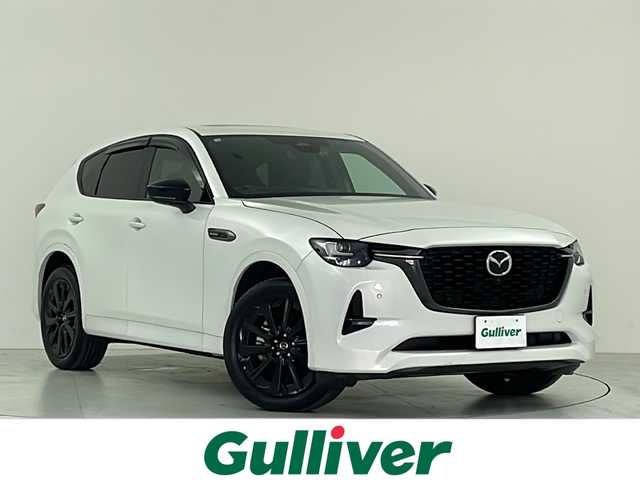 マツダ ＣＸ－６０ XD HV エクスクルーシブスポーツ 大阪府 2022(令4)年 2.9万km パール 4WD/i-ACTIVSENSE/　・スマート・ブレーキ・サポート（SBS）/　・交差点事故防止機能/　・後側方接近車両検知（RCTA）/　・衝突二次被害軽減システム/　・ドライバー異常時対応システム/　・マツダ・レーダー・クルーズ・コントロール（MRCC）/　・クルージング＆トラフィック・サポート（CTS）/　・360°ビューモニター/　・アクティブ・ドライビング・ディスプレイ/ガラスルーフ/BOSEプレミアサウンド/純正ナビ（TV／BT）/パワーバックドア/LEDヘッドライト/レザーシート/パワーシート/純正20インチアルミホイール/ヘッドアップディスプレイ/パドルシフト