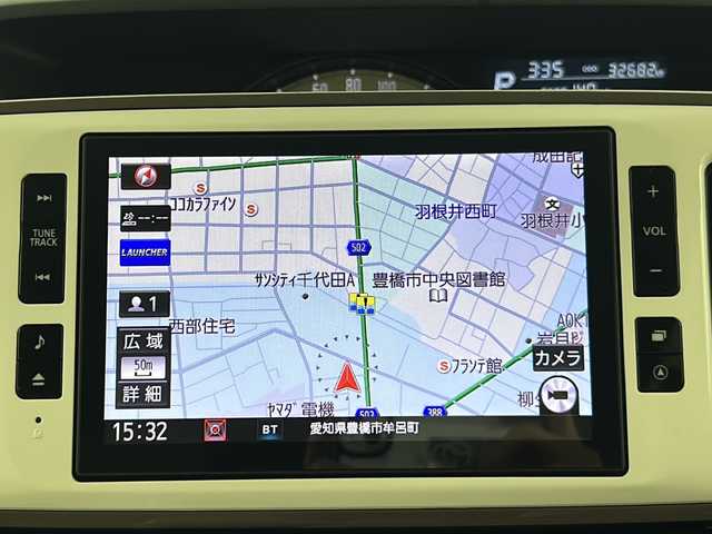 ダイハツ ムーヴ キャンバス G メイクアップ リミテッド　SAⅢ 愛知県 2020(令2)年 3.3万km パールホワイトⅢ/ナチュラルベージュマイカメタリック 2トーン 禁煙車/純正8インチナビ/（CD/DVD/Bluetooth/フルセグTV/HDMI）/全方位カメラ/スマートアシストIII/・衝突軽減ブレーキ/・レーンキープアシスト/・オートマチックハイビーム/・誤発進抑制機能/ETC/ドライブレコーダー/両側パワースライドドア/スマートキー/純正フロアマット/アイドリングストップ/横滑り防止装置