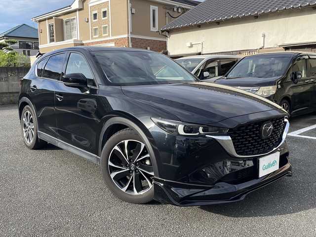 マツダ ＣＸ－５ XD Lパッケージ 福岡県 2022(令4)年 3.9万km ジェットブラックマイカ ワンオーナー/純正ナビ/（AM/FM/USB/Bluetooth/フルセグTV）/クルーズコントロール追従あり/レーンキープ/オフロードトラクションアシスト/アラウンドビューモニター/アイドリングストップ/パーキングアシスト/オートホールド/ヒートシーター（運転席/助手席）/ハンドルヒーター/パワーシート（運転席/助手席）/ハンズフリー/トランクオープンスイッチ/ETC/ドライブレコーダー（前後）/置くだけ充電/オートライト/フォグランプ/純正フロアマット/純正アルミホイール/電格ミラー/プッシュスタート/保証書/取扱説明書/スペアキー×１
