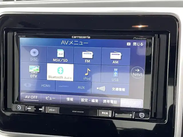 スズキ スペーシア HYBRID X 熊本県 2019(令1)年 5.1万km シフォンアイボリーM ナビAVIC-RZ802（ＣＤ・ＤＶＤ・フルセグ・ＢＴ・ＳＤ）/バックカメラ　/ビルトインＥＴＣ　/後ろのみクリアランスソナー　/衝突軽減ブレーキ　/レーンキープアシスト　/横滑り防止　/アイドリングストップ/運転席シートヒーター　/電動格納ミラー/純正フロアマット/オートライト/スマートキー/プッシュスタート/保証書　/取扱説明書