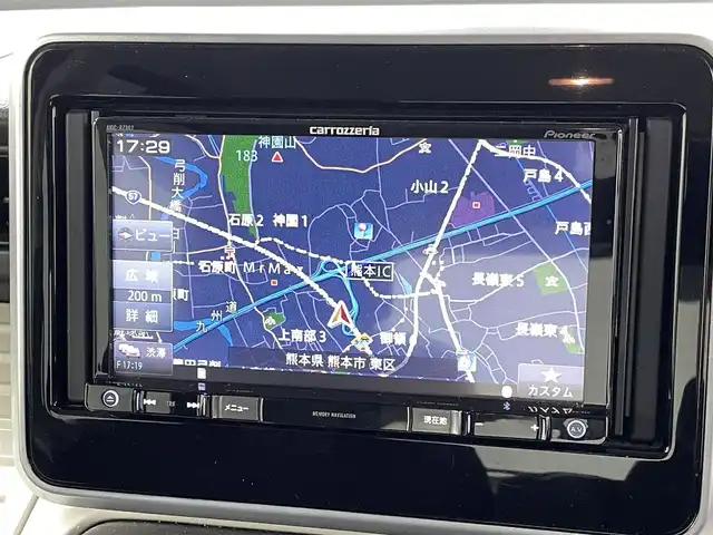 スズキ スペーシア HYBRID X 熊本県 2019(令1)年 5.1万km シフォンアイボリーM ナビAVIC-RZ802（ＣＤ・ＤＶＤ・フルセグ・ＢＴ・ＳＤ）/バックカメラ　/ビルトインＥＴＣ　/後ろのみクリアランスソナー　/衝突軽減ブレーキ　/レーンキープアシスト　/横滑り防止　/アイドリングストップ/運転席シートヒーター　/電動格納ミラー/純正フロアマット/オートライト/スマートキー/プッシュスタート/保証書　/取扱説明書