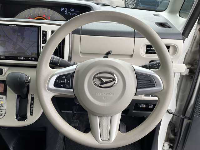 ダイハツ ムーヴ キャンバス X LTD メイクアップ SA Ⅲ 山形県 2018(平30)年 9.8万km パールホワイトⅢ/ナチュラルベージュマイカメタリック 2トーン 禁煙車/ワンオーナー/4WD/スマートアシスト/横滑り防止装置/後方コーナーセンサー/両側パワースライドドア/社外SDナビ/（Bluetooth/CD/DVD/フルセグ)/バックカメラ/オートライト/オートマチックハイビーム/フォグランプ/ステアリングスイッチ/ETC/純正ホイールキャップサマータイヤ(155/65/R14・6m)4本積載/電動格納ミラー/スマートキー×2/ドアバイザー