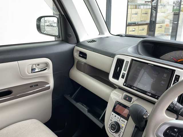 ダイハツ ムーヴ キャンバス X LTD メイクアップ SA Ⅲ 山形県 2018(平30)年 9.8万km パールホワイトⅢ/ナチュラルベージュマイカメタリック 2トーン 禁煙車/ワンオーナー/4WD/スマートアシスト/横滑り防止装置/後方コーナーセンサー/両側パワースライドドア/社外SDナビ/（Bluetooth/CD/DVD/フルセグ)/バックカメラ/オートライト/オートマチックハイビーム/フォグランプ/ステアリングスイッチ/ETC/純正ホイールキャップサマータイヤ(155/65/R14・6m)4本積載/電動格納ミラー/スマートキー×2/ドアバイザー