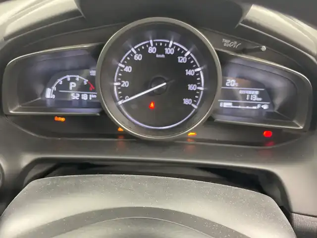 マツダ デミオ XD 愛知県 2018(平30)年 5.3万km ディープクリスタルブルーマイカ 禁煙車/ディーゼル/ターボ/純正7インチナビ/（AM/FM/Bluetooth/ワンセグTV/USB)/バックカメラ/i-ACTIVESENSE/・衝突軽減ブレーキ/・レーンキープアシスト/・オートマチックハイビーム/・パーキングセンサー/・ブラインドスポットモニター/ETC/アイドリングストップ/スマートキー/スペアキー1本/プッシュスタート/純正フロアマット/横滑り防止装置/電動格納ミラー