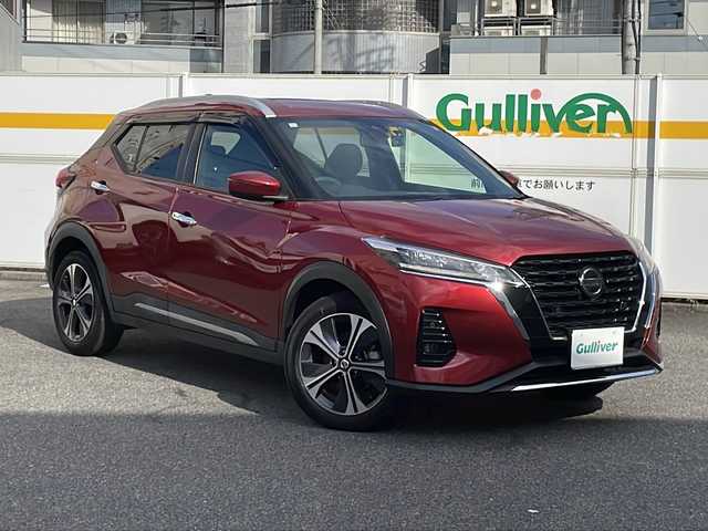 日産 キックス X 愛知県 2021(令3)年 1.6万km ラディアントレッド /ワンオーナー//プロパイロット//メモリナビ//フルセグ/CD/DVD/SD/USB/BT/ipod/FM/AM//バックカメラ//純正17AW//ルーフレール//プッシュスタート//革巻ステアリング//ステアリングスイッチ//黒ハーフレザーシート//LDW/LDP//ハンドル支援//エマージェンシーブレーキ//クリアランスソナー//コーナリングスタビリティアシスト//VDC//LEDオートライト//フォグ//オートリトラウィンカーミラー//ドライブモードセレクト//電動パーキング//ブレーキホールド//ETC//前後ドライブレコーダー//トノカバー//純正フロアマット//純正ドアバイザー//新車時保証書//取扱説明書//ディーラー整備記録簿R3.4.6.7//スマートキー//スマートスペアキー