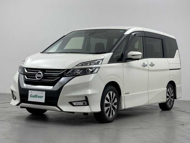 日産 セレナ ハイウェイスターVセレクションⅡ 群馬県 2018(平30)年 5.7万km ブリリアントホワイトパール 純正９型ナビ　純正１１型後席モニター　全周囲カメラ　プロパイロット　インテリジェントルームミラー　純正前後ドライブレコーダー　両側電動スライドドア　衝突被害軽減ブレーキ　レーンアシスト　ＬＥＤ　禁煙車