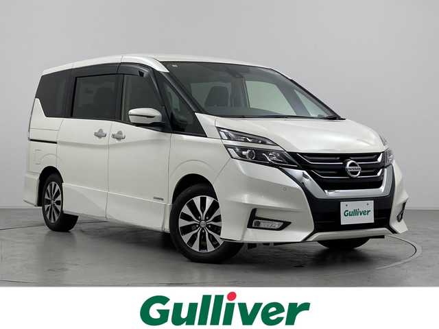 日産 セレナ ハイウェイスターVセレクションⅡ 群馬県 2018(平30)年 5.7万km ブリリアントホワイトパール 純正９型ナビ　純正１１型後席モニター　全周囲カメラ　プロパイロット　インテリジェントルームミラー　純正前後ドライブレコーダー　両側電動スライドドア　衝突被害軽減ブレーキ　レーンアシスト　ＬＥＤ　禁煙車