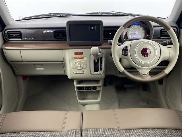 スズキ ラパン ＬＣ X 栃木県 2024(令6)年 0.2万km アーバンブラウンパールメタリック 全方位カメラ付きパッケージ/スズキセーフティサポート/・デュアルカメラブレーキサポート/・誤発進抑制機能/・車線逸脱抑制機能/・車線逸脱警報機能/・ふらつき警報機能/・低速時ブレーキサポート/・発進お知らせ機能/・標識認識機能/・ハイビームアシスト/コーナーセンサー/シートヒーター/レザー調ファブリックシート/純正14インチAW/LEDヘッドライト/革巻きステアリング/USB電源ソケット/プッシュスタート/スマートキー/スペア１本