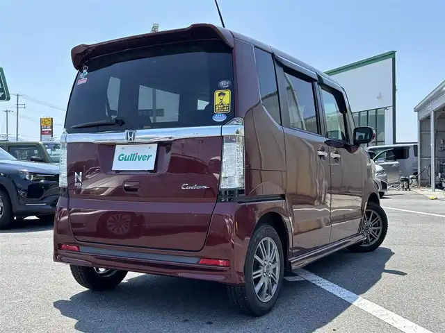 ホンダ Ｎ ＢＯＸ カスタム G ターボパッケージ 奈良県 2012(平24)年 11.6万km プレミアムディープロッソパール 純正ナビ　/ＴＶ　/BT/CD/DVD/SD/USB/iPod/バックカメラ　/両側パワースライドドア　/ＥＴＣ　/ＡＡＣ　/クルーズコントロール　/キセノンヘッドライト　/オートライト　/スマートキー　/パドルシフト　/１４インチアルミホイール　/ターボ付き/フォグライト