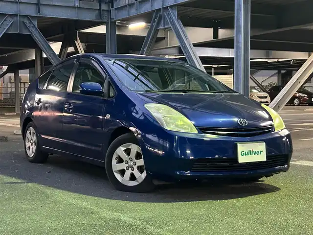 トヨタ プリウス S 静岡県 2005(平17)年 13.5万km ブルーマイカ ユーザー買取車/ステアリングスイッチ/プッシュスタート/電動格納ミラー