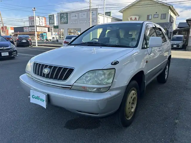 トヨタ ハリアー Four Gパッケージ 静岡県 2002(平14)年 12.7万km ホワイトパールクリスタルシャイン ワンオーナー/社外ナビ/ETC/前後ドラレコ/パワーシート/純正アルミホイール/スペアキー