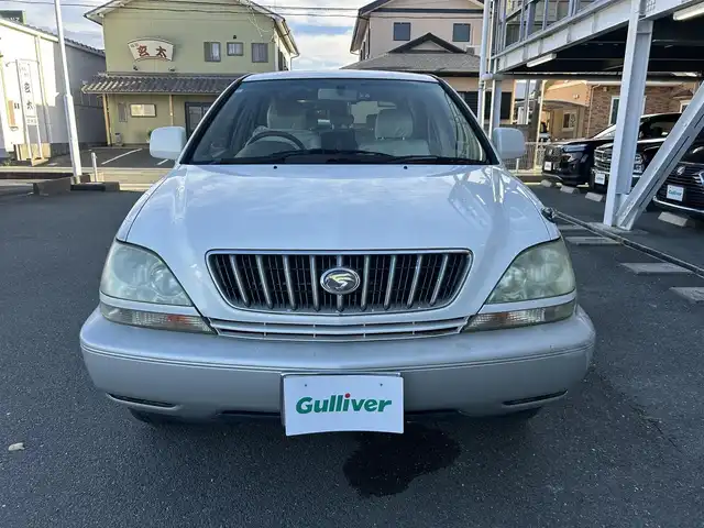 トヨタ ハリアー Four Gパッケージ 静岡県 2002(平14)年 12.7万km ホワイトパールクリスタルシャイン ワンオーナー/社外ナビ/ETC/前後ドラレコ/パワーシート/純正アルミホイール/スペアキー