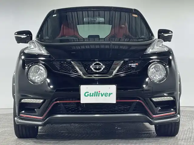 日産 ジューク ニスモ RS 神奈川県 2019(平31)年 2.9万km スーパーブラック 4WD/純正7型SDナビゲーション【MM318D-W】/フルセグ　CD DVD　AUX Bluetooth/アラウンドビューモニター/RECAROシート【革/アルカンターラ】/革巻きステアリング/ステアリングスイッチ/パドルシフト/純正前方ドライブレコーダー/純正ビルトインETC/プッシュスタート/インテリジェントキー/ニスモエアロ【フロント/サイド/リアアンダー】/純正リアスポイラー/LEDヘッドランプ/オートライト/純正18インチインチアルミホイール/電格ウインカーミラー