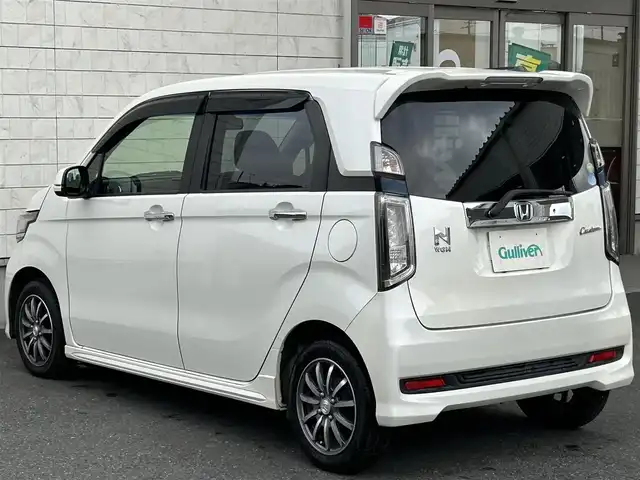 ホンダ Ｎ ＷＧＮ カスタム G ターボパッケージ 埼玉県 2014(平26)年 8.3万km プレミアムホワイトパール 純正ナビ（AM/FM/TV/BT）/クルーズコントロール/純正14インチアルミホイール/純正フロアマット/ハーフレザーシート/パドルシフト/ドアバイザー/Aストップ/キノセンヘッドライト/ステアリングリモコン/プッシュスタート/スマートキー/車両取扱説明書