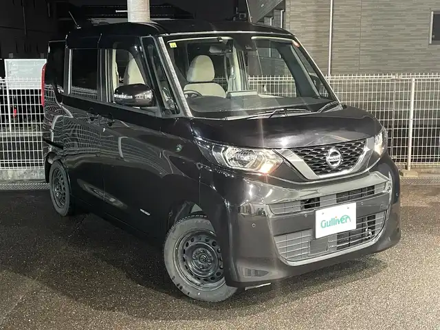 日産 ルークス X 福島県 2020(令2)年 3.2万km ブラック ワンオーナー/4WD/純正メモリーナビ/CD/DVD/BT/SD/フルセグTV/アラウンドビューモニター/片側パワースライドドア/衝突被害軽減システム/クリアランスソナー/純正エンジンスターター/シートヒーター/アイドリングストップ/オートライト/プッシュスタート/ドアバイザー/フロアマット/ETC