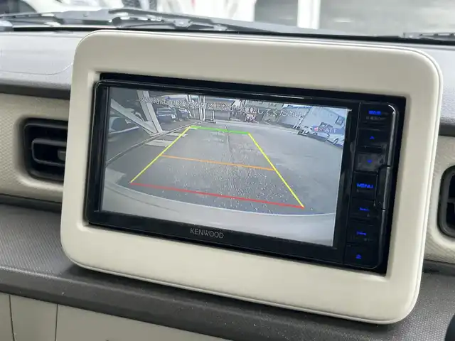 スズキ ラパン L 静岡県 2022(令4)年 5.4万km フォーンベージュM 社外7インチナビ/（CD/SD/Bluetooth/USB/iPod）/ワンセグTV/バックカメラ/ドラレコ/オートライト/コーナーセンサー/ETC/レーンキープアシスト/フルフラットシート/プッシュスタート/スマートキー/純正14SW