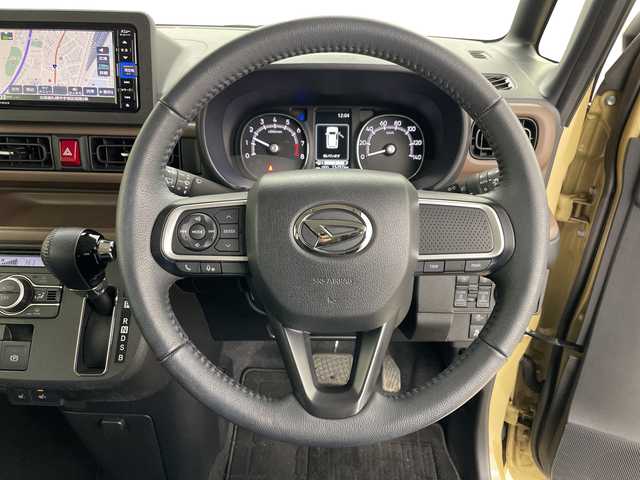 ダイハツ ムーヴ キャンバス セオリー G 道央・札幌 2022(令4)年 1.6万km サンドベージュメタリック ・4WD/・純正ナビ（TV＆CD＆DVD＆BT）/・バックカメラ/・寒冷地仕様/・スマートアシスト/・レーンキープアシスト/・横滑り防止/・エコアイドル/・ドアミラーヒーター/・前席シートヒーター/・オートライト/・オートマチックハイビーム/・LEDヘッドライト/・スマートキー/・スペアキー/・純正エンジンスターター