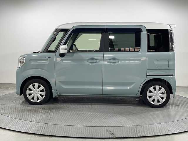 マツダ フレアワゴン ハイブリッド XS 広島県 2021(令3)年 2.7万km ライトブルー 純正ナビ　/３６０°ビューモニター　/両側パワースライドドア　/フルセグＴＶ　/レーダークルーズコントロール　/シートヒーター　/コーナーセンサー　/オートハイビーム　/レーンキープ　/ドライブレコーダー　/ＥＴＣ/純正14インチアルミホイールキャップ(155/54/R14)/エアバック（運転席/助手席/サイド/カーテン）