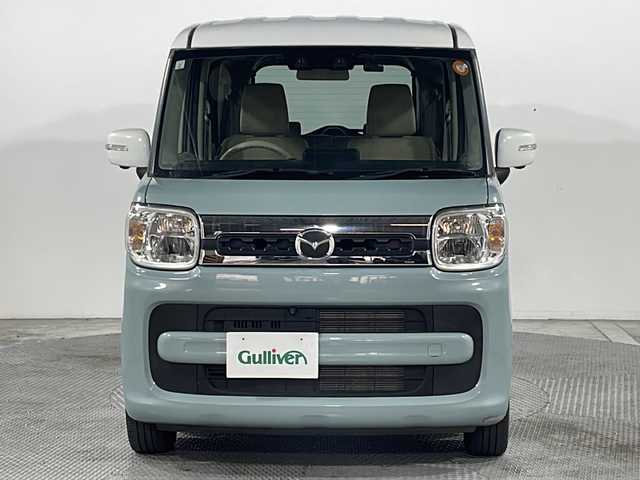 マツダ フレアワゴン ハイブリッド XS 広島県 2021(令3)年 2.7万km ライトブルー 純正ナビ　/３６０°ビューモニター　/両側パワースライドドア　/フルセグＴＶ　/レーダークルーズコントロール　/シートヒーター　/コーナーセンサー　/オートハイビーム　/レーンキープ　/ドライブレコーダー　/ＥＴＣ/純正14インチアルミホイールキャップ(155/54/R14)/エアバック（運転席/助手席/サイド/カーテン）